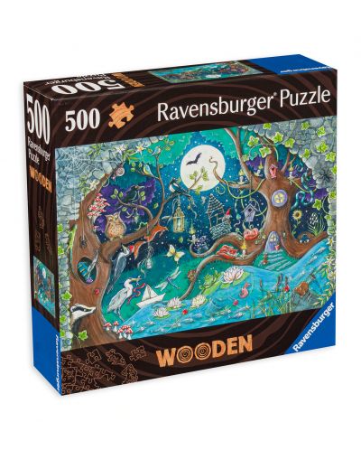 Puzzle din lemn Ravensburger din 500 de piese - Pădure de fantezie - 1
