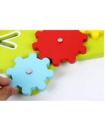 Acool Toy Jucărie de perete senzorială din lemn - Crocodil - 6