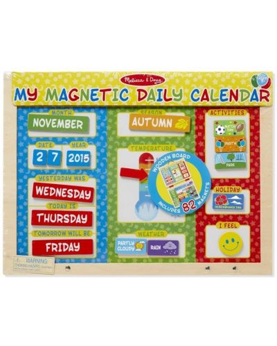 Calendar magnetic din lemn Melissa & Doug - In limba engleza - 1