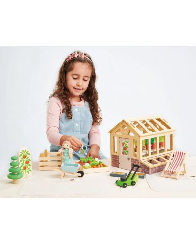 Set de joacă din lemn Tender Leaf Toys - Seră și grădină - 4