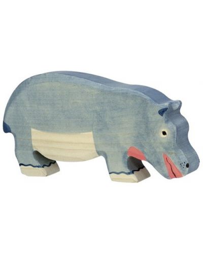 Figurină din lemn Holztiger - Hipopotamus pășunat  - 1