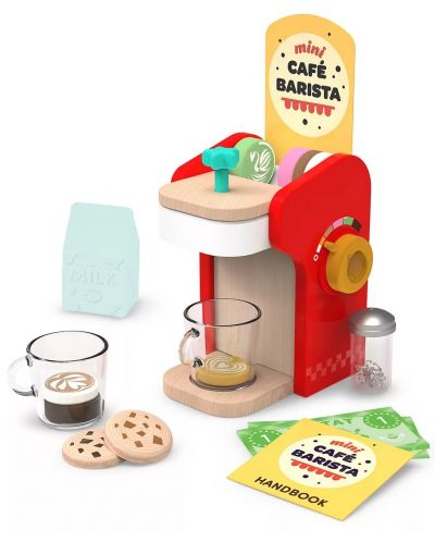 Jucărie din lemn Battat - Mașină de cafea Barista cu accesorii - 1