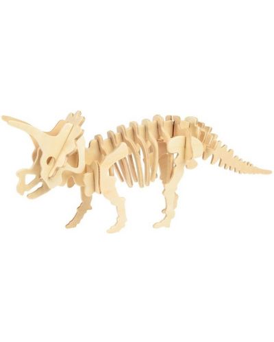 Puzzle 3D din lemn Rex London - Pamantul preistoric, Triceratops - 2