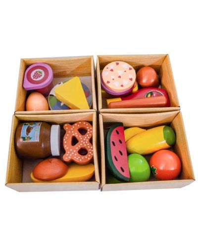 Set din lemn Acool Toy - Cutii de alimente - 2