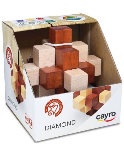 Cayro Puzzle Logic din lemn - Diamant - 1