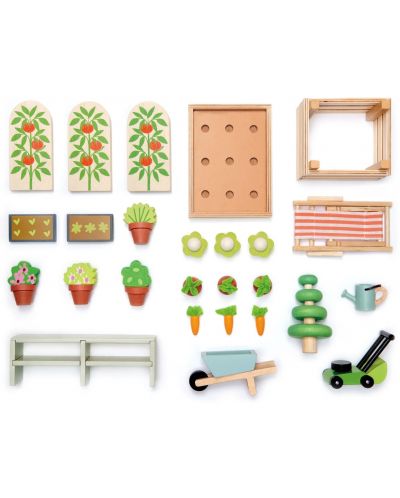 Set de joacă din lemn Tender Leaf Toys - Seră și grădină - 3