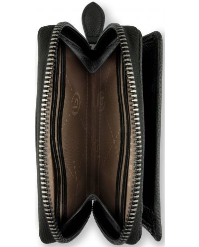Portofel de dama din piele Bugatti Bella - Cu 1 fermoar, negru - 5