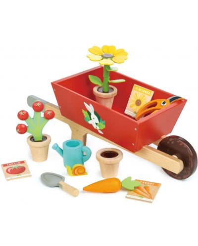 Set de jucării din lemn Tender Leaf Toys - Cărucior de grădinărit cu accesorii - 2