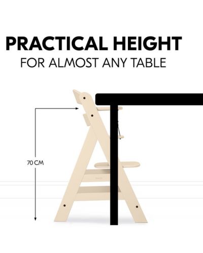 Scaun de masă din lemn Hauck - Alpha Plus, Vanilla - 6