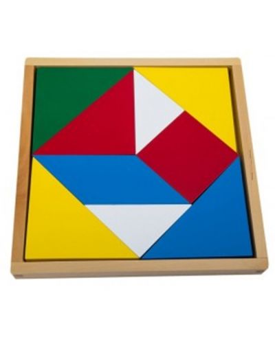Puzzle din lemn Smart Baby - Tangam, 9 piese - 1