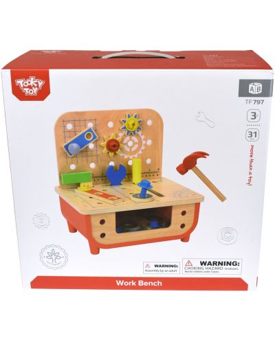 Tooky Toy Set atelier de instrumente din lemn - 5