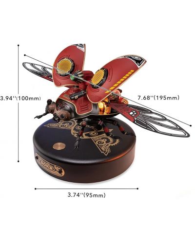 Puzzle 3D din lemn Robo Time de 147 de piese - Gândacul Cercetaș - 2
