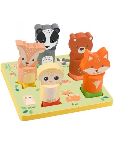 Puzzle 3D din lemn Orange Tree Toys - Animale din pădure - 2