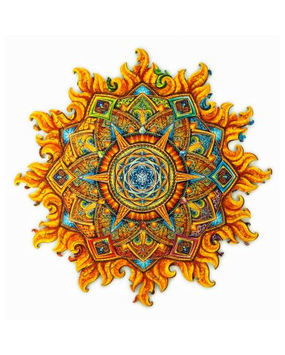 Puzzle din lemn Unidragon de 200 de piese  -Mandala Soarele Răsare (dimensiune M) - 2