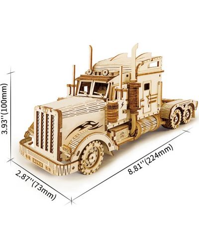 Puzzle 3D din lemn Robo Time din 286 de piese - Camion - 2