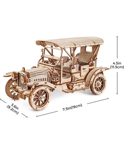 Puzzle 3D din lemn Robo Time din 298 de piese - Mașină vintage - 3