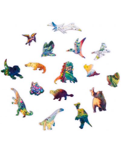 Puzzle din lemn Unidragon din 100 de piese - Dinozaur - 4