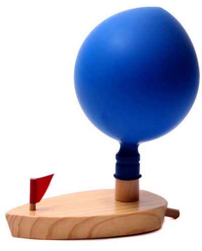 Jucărie din lemn Smart Baby - Barcă cu balon - 1