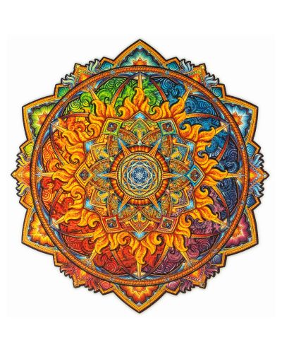 Puzzle din lemn Unidragon de 200 de piese  -Mandala Soarele Răsare (dimensiune M) - 4