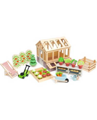 Set de joacă din lemn Tender Leaf Toys - Seră și grădină - 2