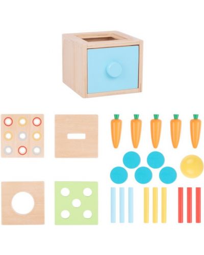 Cub de lemn 4 în 1 Tooky Toy - Montessori - 2