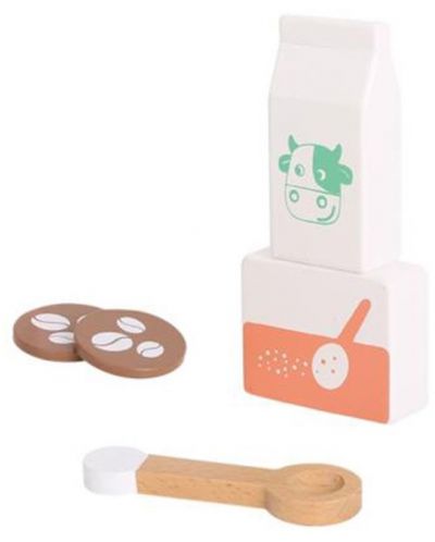 Jucarie de lemn pentru copii Tooky Toy - Masina de cafea si accesorii - 2