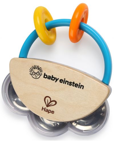 Jucarie de lemn Baby Einstein - Tamburina pentru bebelusi - 1