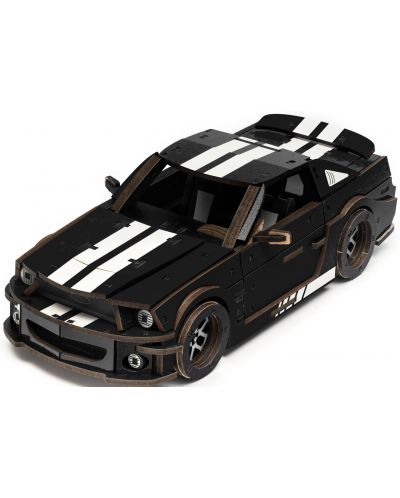 Puzzle 3D din lemn Unidragon de 248 piese - Mașină GT, neagru - 5