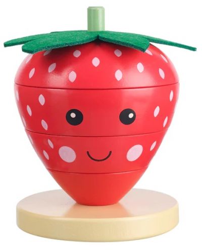 Jucărie cu sfori din lemn Orange Tree Toys - Strawberry - 1