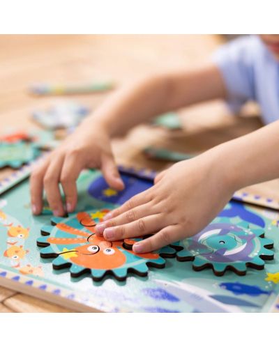 Puzzle din lemn  Melissa & Doug - Facilități subacvatice, 18 piese - 4