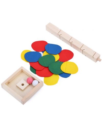 Jucărie din lemn Smart Baby - Turn cu bile care cad - 2