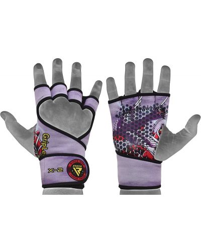 Mănuși de fitness pentru femei RDX - T6 Grips de haltere, violet - 1