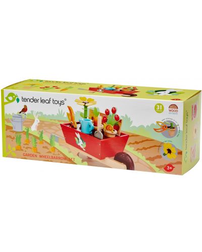 Set de jucării din lemn Tender Leaf Toys - Cărucior de grădinărit cu accesorii - 6