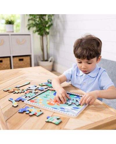 Puzzle din lemn  Melissa & Doug - Facilități subacvatice, 18 piese - 8