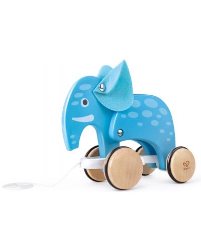 Jucărie din lemn HaPe International - Elefant pe roți - 1