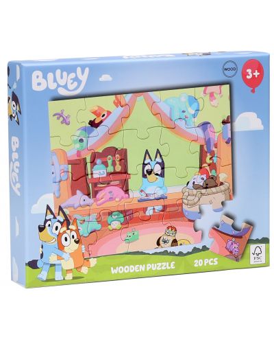 Puzzle din lemn  Micki - Bluey, 20 piese - 4