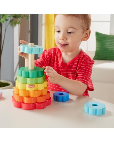 Jucarie de insirat din lemn Fisher Price - Inele - 4