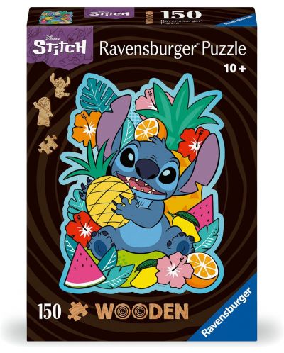 Puzzle din lemn Ravensburger 150 de piese - Disney: Stitch - 1
