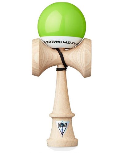 Joc de dexteritate din lemn KROM Kendama - Pop Kendama, verde