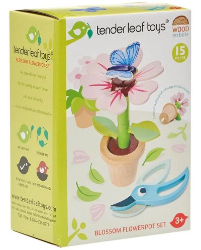 Set de jucării din lemn Tender Leaf Toys - Floare în ghiveci - 6