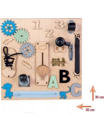 Jucărie de lemn Montessori Moni Toys - Cu cățel albastru - 5