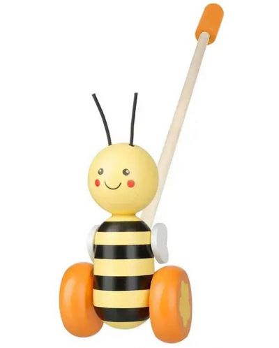 Jucărie de împins din lemn Orange Tree Toys - Spring Garden, Albina - 1