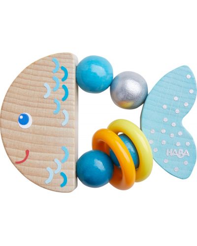 Jucărie din lemn pentru copii Haba, pește - 1