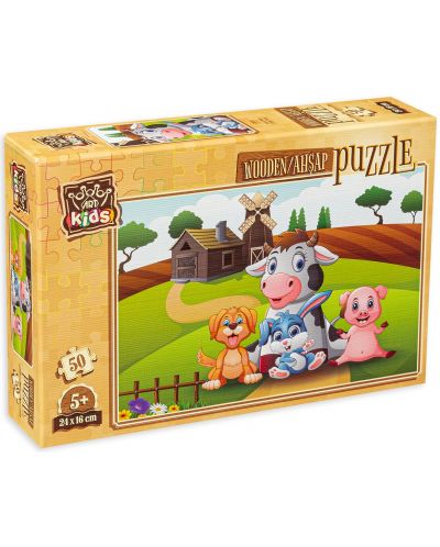 Puzzle din lemn Art Puzzle din 50 piese - La ferma - 1