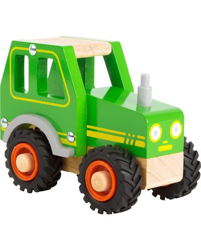 Jucarie de lemn Small Foot - Tractor, verde	 - 1