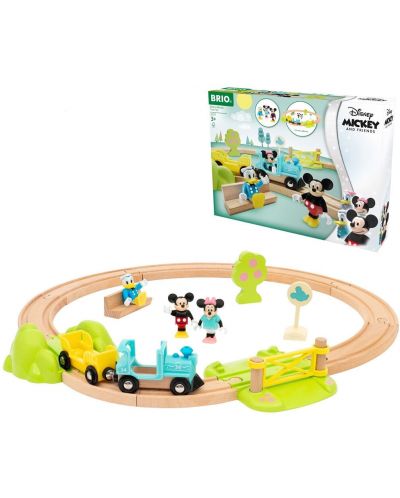 Set din lemn Brio - Tren si sine Mickey Mouse - 1