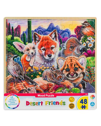 Puzzle din lemn Master Pieces din 48 de piese - Animale în deșert - 1