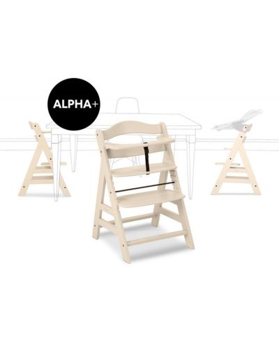 Scaun de masă din lemn Hauck - Alpha Plus, Vanilla - 5