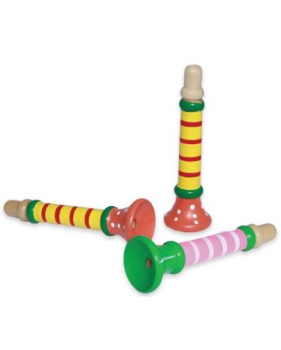 Jucărie din lemn Smart Baby - Fluier, asortiment - 2