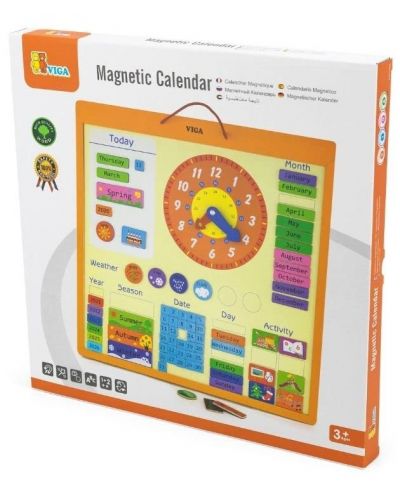 Calendar magnetic din lemn Viga - 75 piese - 2